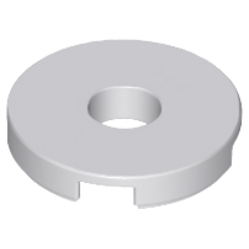 Tegel, Rond 2x2 met gat Light Bluish Gray